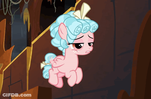Cartoon Pony With Blue Hair And Crown GIF