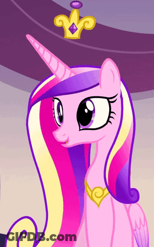 Cartoon Pony With Crown GIF