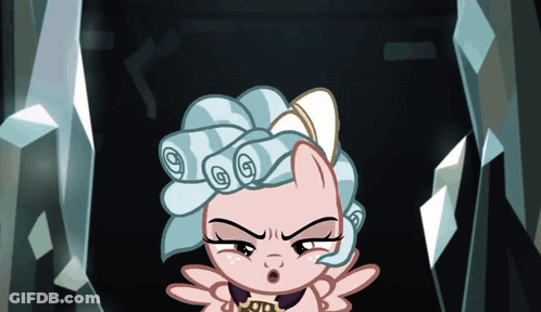 Cartoon Pony With SDD Necklace GIF