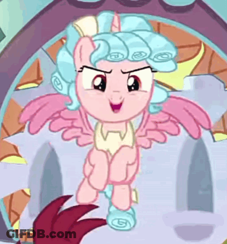 Cartoon Pony With Wings And Crown GIF