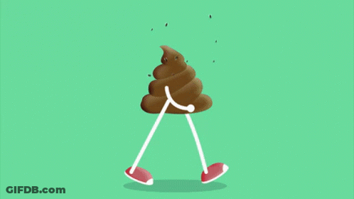 Cartoon Poop With Arms And Legs GIF