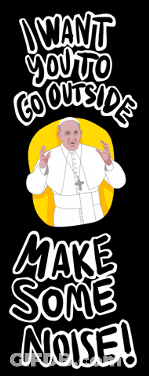 Cartoon Pope Francis Mobile Dancing GIF