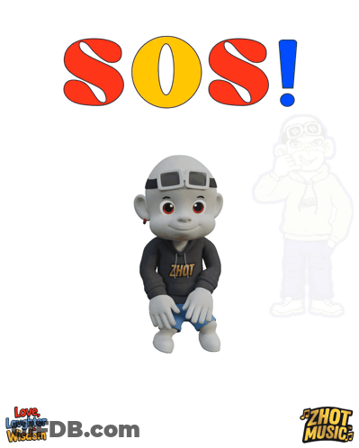 Cartoon Poster Saying SOS GIF