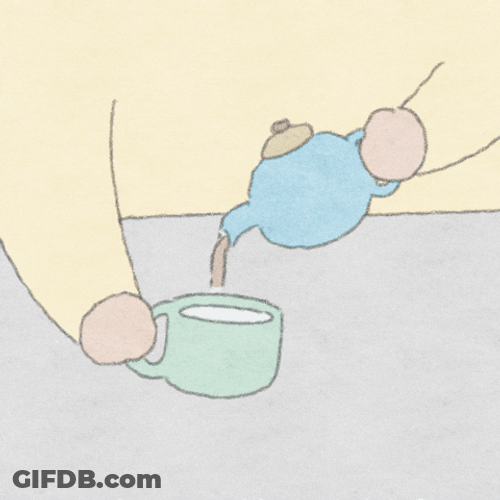 Cartoon Pouring Tea Cup GIF