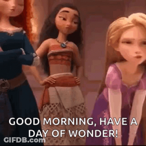 Cartoon Princesses Standing And Talking GIF