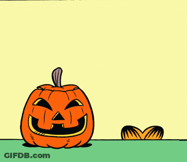 Cartoon Pumpkin With Face GIF