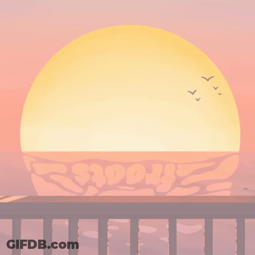Cartoon Pumpkin With Flowers On Head GIF
