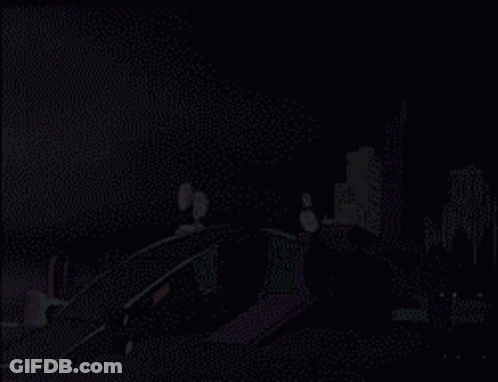 Cartoon Purple City With Purple Vehicle GIF