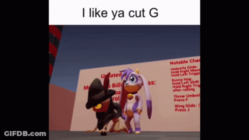 Cartoon Rabbit And Duck With I Like Ya Cut G GIF