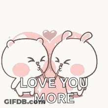 Cartoon Rabbit Blowing Kiss Saying I Love You GIF