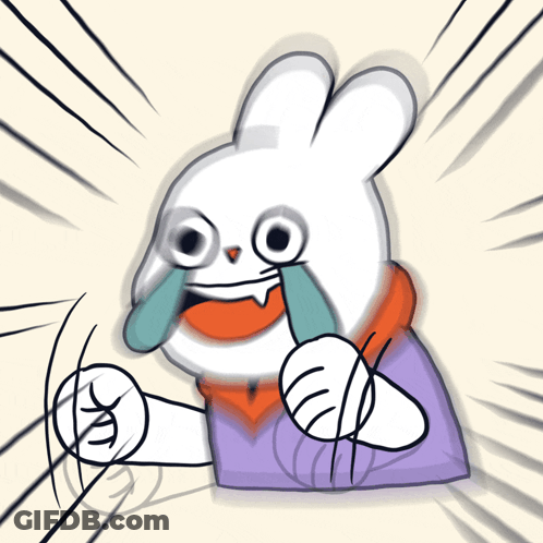 Cartoon Rabbit Crying GIF