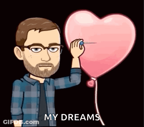 Cartoon Rabbit Crying On Broken Heart GIF