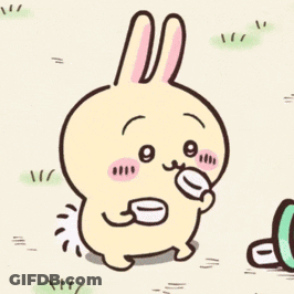 Cartoon Rabbit Eating Food GIF