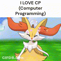 Cartoon Rabbit I Love CP Computer Programming GIF