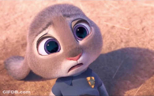 Cartoon Rabbit In Blue Shirt GIF