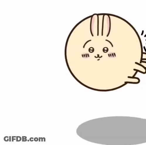 Cartoon Rabbit In Circle GIF