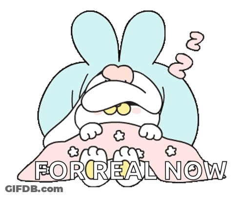 Cartoon Rabbit Laying In Bed For Real Now GIF