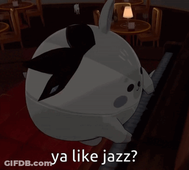 Cartoon Rabbit Playing Piano Saying Ya Like Jazz GIF