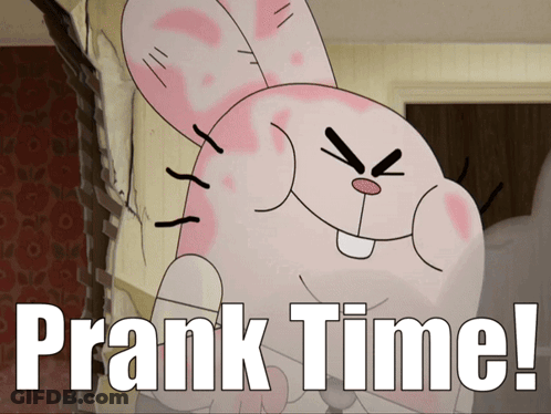 Cartoon Rabbit Prank Time GIF