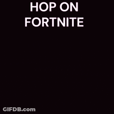 Cartoon Rabbit Saying Hop On Fortnite GIF