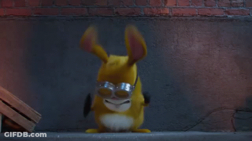 Cartoon Rabbit Standing In Front Of Fireball GIF