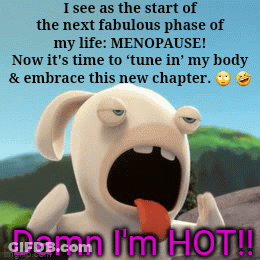 Cartoon Rabbit Sticking Tongue Out Damn I'm Hot GIF