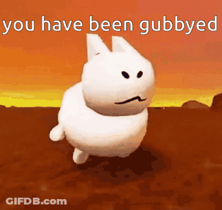 Cartoon Rabbit Walking In Dirt Saying You Have Been Gubbyed GIF