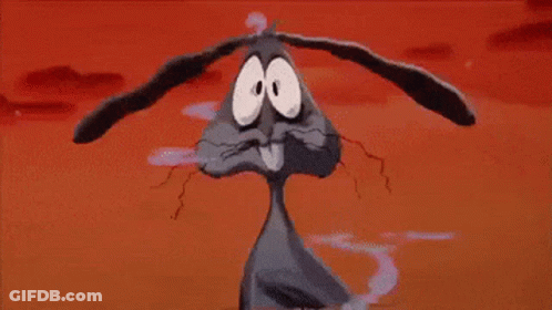 Cartoon Rabbit With Big Ears GIF