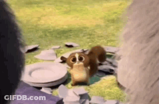 Cartoon Rabbit With Flower Thumbs Up GIF