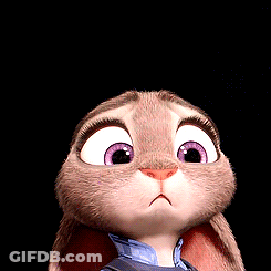Cartoon Rabbit With Purple Eyes GIF