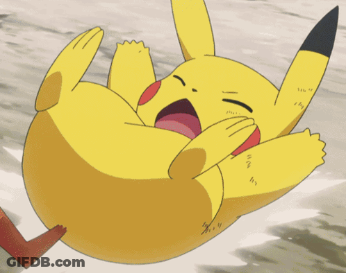 Cartoon Rabbit With Red Ears Yawning GIF