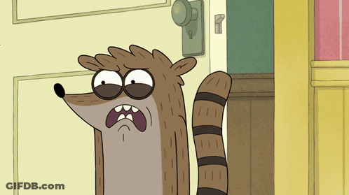 Cartoon Raccoon At Door With Key GIF