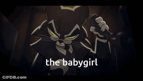 Cartoon Raccoon Holding Microphone Saying The Babygirl GIF