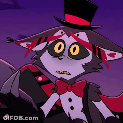 Cartoon Raccoon In Top Hat GIF