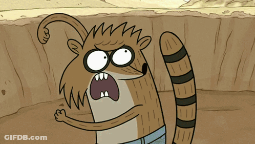 Cartoon Raccoon With Big Mouth GIF