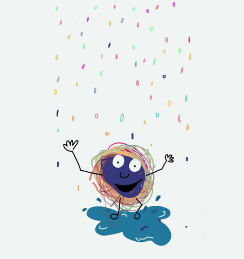 Cartoon Rain Dance GIF