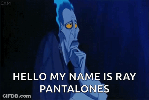Cartoon Ray Pantalones Says Hello GIF
