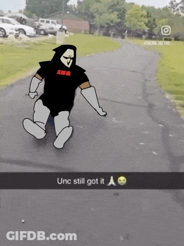 Cartoon Reaper Walking Down Road Unc Still Got It GIF