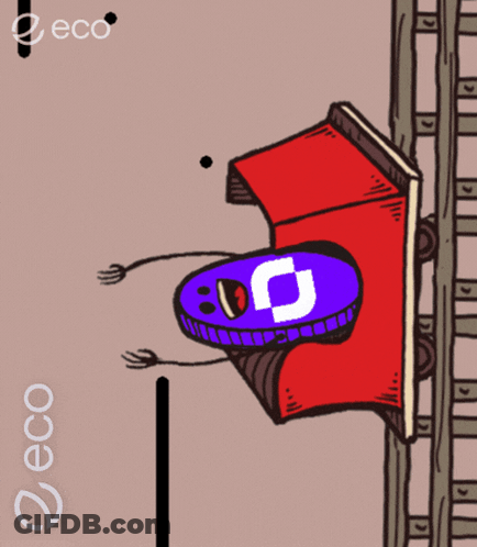 Cartoon Red Car With Purple Coin And Eco GIF