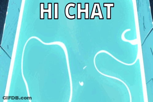 Cartoon Red Eyes Saying Hi Chat GIF