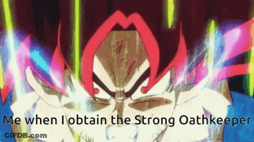 Cartoon Red-Haired Man Saying Me When I Obtain The Strong Oathkeeper GIF