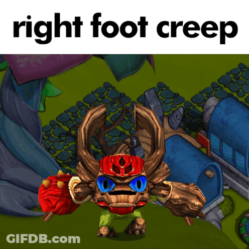 Cartoon Right Foot Creep GIF