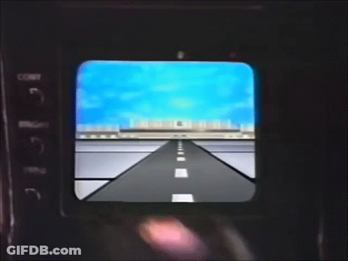 Cartoon Road Going To A Building GIF