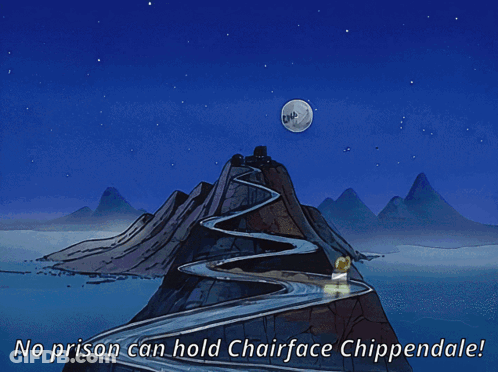 Cartoon Road Saying No Prison Can Hold Chairface Chippendale GIF