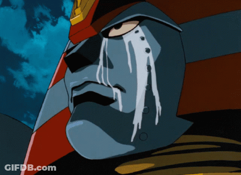 Cartoon Robot Crying Tears GIF
