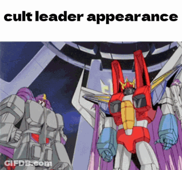 Cartoon Robot Cult Leader Appearance GIF