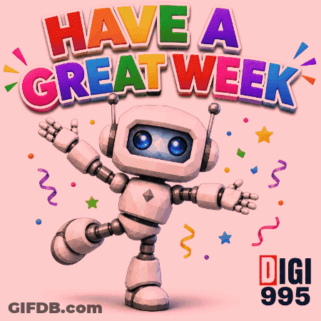 Cartoon Robot Dancing Have A Great Week GIF