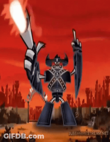 Cartoon Robot Holding A Gun GIF