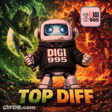 Cartoon Robot In Digi 995 Top Diff Hoodie GIF