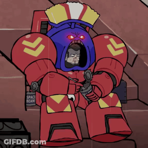 Cartoon Robot Saying Space Bean GIF